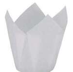 Baking Cup, 6-1/4" x 6-1/4" x 2", White, Paper, Tulip, Lapaco Paper Products 607-160001