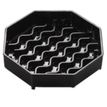 Drip Tray, 4", Plastic, Black, Octagon (Sold Per Each) Carlisle 1103003