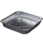 DURABLE PACKAGING INTER. Cake Pan, 9" x 9" x 1-5/16", Silver, Aluminum Foil, Square, (500/Case) Durable Packing 1155-35