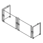 Eagle Group DCS5-CF-NT Sneeze Guard, Stationary