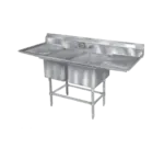 Eagle Group FN2036-2-18L-14/3 Sink, (2) Two Compartment