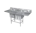 Eagle Group FN2448-2-24L-14/3 Sink, (2) Two Compartment