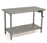 Eagle Group T2460SE-HA Work Table,  54" - 62", Stainless Steel Top