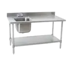 Eagle Group T3072SEB-BS-E23R-X Work Table, with Prep Sink(s)