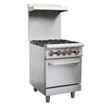 Falcon Range, 24", Stainless Steel, 4-Burner, With Oven, Gas, Falcon Equipment, AR24-4-4500