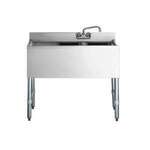 Falcon Bar Sink, 36" x 18.75" x 33", 2 Bowl, Left Drainboard, Stainless Steel, Falcon Equipment BS2T101410-13R