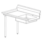 Falcon DTDL3084 Dishtable, Soiled