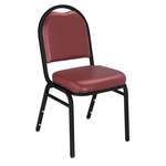 Falcon Chair, 40", Red, Black Frame, Vinyl Seat, Stackable, Arvesta CH2-RD/BK