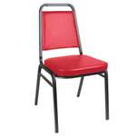 Falcon Chair, 40", Red Seat, Black Frame, Stackable, Arvesta CH2-RD/BK-F