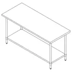 Falcon WT-2460 Work Table,  54" - 62", Stainless Steel Top