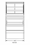 Federal Industries CRR3628/RSS3SC Display Case, Refrigerated, Self-Serve