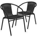 Flash Furniture 2-TLH-037-BK-GG Chair, Armchair, Stacking, Outdoor