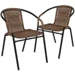Flash Furniture 2-TLH-037-DK-BN-GG Chair, Armchair, Stacking, Outdoor