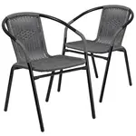 Flash Furniture 2-TLH-037-GY-GG Chair, Armchair, Stacking, Outdoor