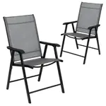 Flash Furniture 2-TLH-SC-044-B-GG Chair, Armchair, Stacking, Outdoor