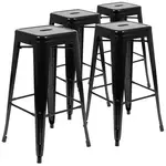 Flash Furniture 4-ET-31320-30-BK-R-GG Bar Stool, Stacking, Indoor