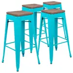 Flash Furniture 4-ET-31320W-30-TL-R-GG Bar Stool, Stacking, Indoor