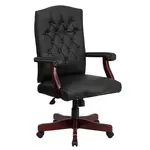 Flash Furniture 801L-LF0005-BK-LEA-GG Chair, Swivel