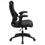 Flash Furniture BL-ZP-806-BK-LEA-GG Chair, Swivel