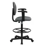 Flash Furniture BT-659-GRY-ARMS-GG Work Stool