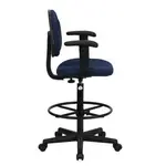 Flash Furniture BT-659-NVY-ARMS-GG Work Stool