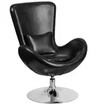Flash Furniture CH-162430-BK-LEA-GG Chair, Swivel