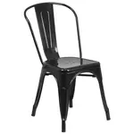 Flash Furniture CH-31230-BK-GG Chair, Side, Stacking, Outdoor