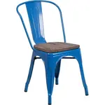 Flash Furniture CH-31230-BL-WD-GG Chair, Side, Stacking, Indoor