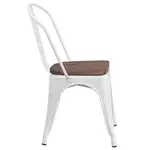 Flash Furniture CH-31230-WH-WD-GG Chair, Side, Stacking, Indoor