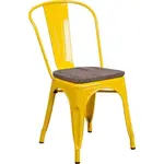 Flash Furniture CH-31230-YL-WD-GG Chair, Side, Stacking, Indoor