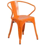 Flash Furniture CH-31270-OR-GG Chair, Armchair, Stacking, Outdoor