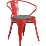 Flash Furniture CH-31270-RED-WD-GG Chair, Armchair, Stacking, Indoor