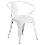 Flash Furniture CH-31270-WH-GG Chair, Armchair, Stacking, Outdoor