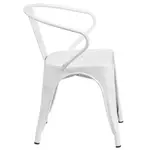 Flash Furniture CH-31270-WH-GG Chair, Armchair, Stacking, Outdoor