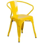 Flash Furniture CH-31270-YL-GG Chair, Armchair, Stacking, Outdoor