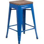 Flash Furniture CH-31320-24-BL-WD-GG Bar Stool, Stacking, Indoor