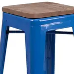 Flash Furniture CH-31320-24-BL-WD-GG Bar Stool, Stacking, Indoor
