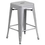 Flash Furniture CH-31320-24-SIL-GG Bar Stool, Stacking, Indoor