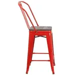 Flash Furniture CH-31320-24GB-RED-WD-GG Bar Stool, Stacking, Indoor