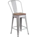 Flash Furniture CH-31320-24GB-SIL-WD-GG Bar Stool, Stacking, Indoor