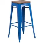 Flash Furniture CH-31320-30-BL-WD-GG Bar Stool, Stacking, Indoor