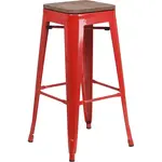 Flash Furniture CH-31320-30-RED-WD-GG Bar Stool, Stacking, Indoor