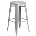 Flash Furniture CH-31320-30-SIL-GG Bar Stool, Stacking, Indoor