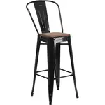 Flash Furniture CH-31320-30GB-BK-WD-GG Bar Stool, Stacking, Indoor