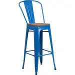 Flash Furniture CH-31320-30GB-BL-WD-GG Bar Stool, Stacking, Indoor