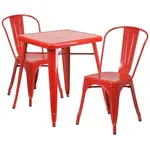 Flash Furniture CH-31330-2-30-RED-GG Chair & Table Set, Outdoor