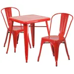 Flash Furniture CH-31330-2-30-RED-GG Chair & Table Set, Outdoor