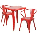 Flash Furniture CH-31330-2-70-RED-GG Chair & Table Set, Outdoor