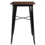Flash Furniture CH-31330-40M1-BK-GG Table, Indoor, Bar Height