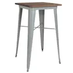 Flash Furniture CH-31330-40M1-SIL-GG Table, Indoor, Bar Height